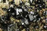 Lustrous Cassiterite Crystals On Quartz - Viloco Mine, Bolivia #209603-3